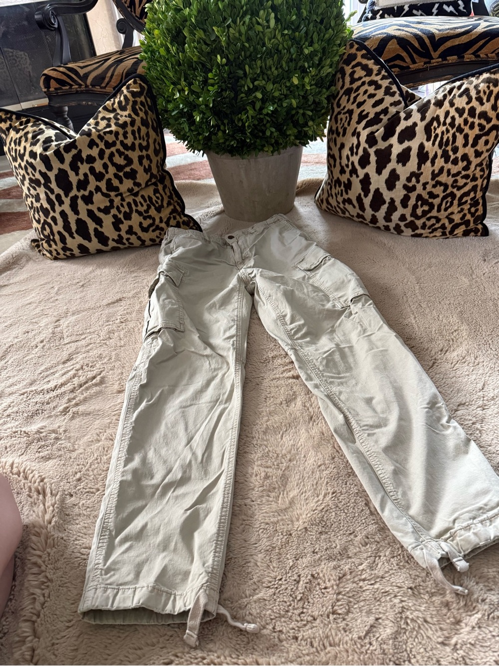 AMERICAN EAGLE Men’s 30X32 Beige Cargo Pants EUC